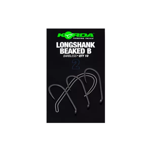 Korda Longshank Beaked 2 Anelli, Amo da Carpfishing Senza Ardiglione 10pz
