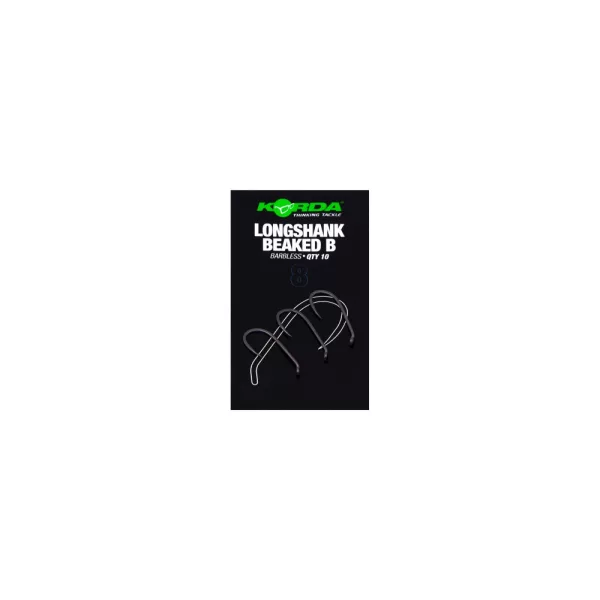 Korda Longshank Beaked 8 Anelli, Amo da Carpfishing Senza Ardiglione 10pz