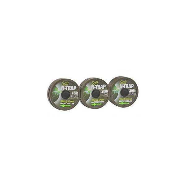 Korda N-Trap Soft 30lb Weedy Green - lenza terminale da carpfishing