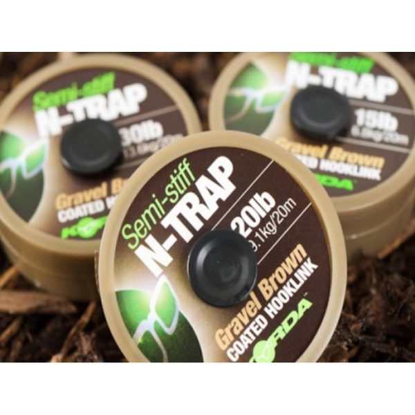 Korda N-Trap Semi Stiff 20lb Gravel Brown - lenza terminale da carpfishing
