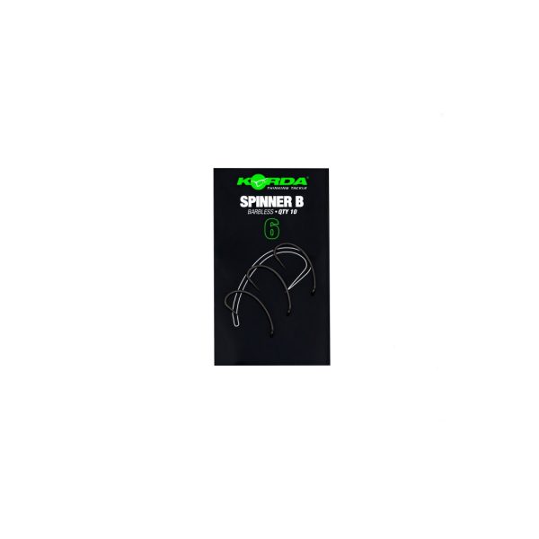 Korda Spinner B Hook 6 Occhiello, Amo senza ardiglione da Carpfishing 10pz