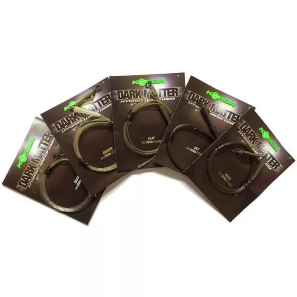 Korda Dark Matter Leader Hybrid Clip 40lb Clear Cavo da Carpa Pre-riggato