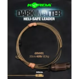   Korda - Dark Matter Leader Heli Safe Gravel 40lb 50cm terminale elicottero colore ghiaia