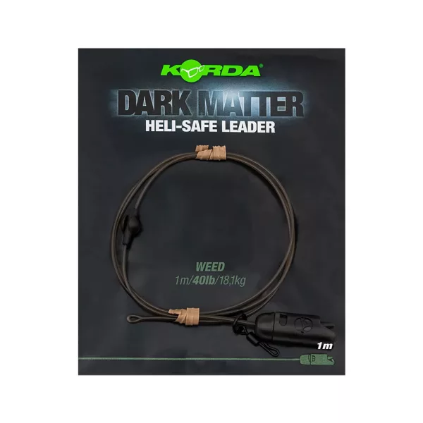 Korda Dark Matter Leader Heli Safe Weed 40lb Montatura Boile Pre-legata