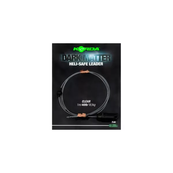 Korda - Dark Matter Leader Heli Safe Clear 40lb 1m terminale elicottero trasparente