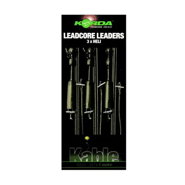 Korda Leadcore Heli Weed/Silt Terminale Boilies Pre-legato 3pz