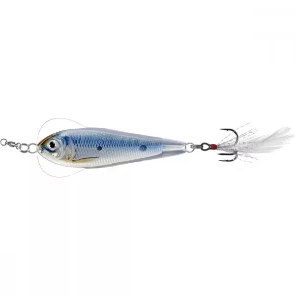 Livetarget Flutter Shad Jigging Spoon Argento/Blu 14gr 5,5cm Cucchiaio oscillante