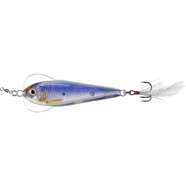 Livetarget Flutter Shad Jigging Spoon Argento/Violetto 14gr 5,5cm Cucchiaio oscillante