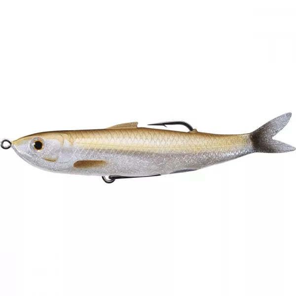 Livetarget Shiner Walking Bait Amber/Silver Flake 11,5cm 14gr Shad in Gomma