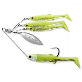   Livetarget Minnow Spinner Rig Chartreuse/Argento Piccolo 11gr Spinnerbait