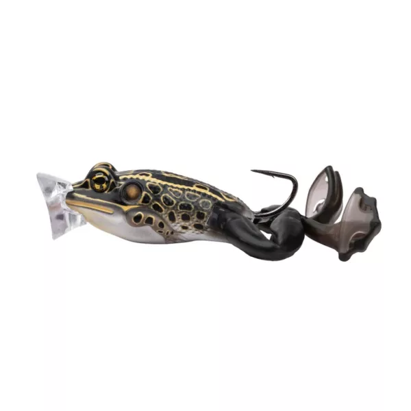 Livetarget La Rana Definitiva Esca Popper Marrone Nero 5cm 21gr Imitazione Rana