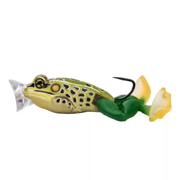 Livetarget La Rana Definitiva Esca Popper Marrone Smeraldo 5cm 21gr Imitazione Rana