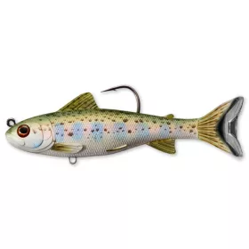   Livetarget Trout Parr Swimbait Silver Olive 10,9cm 21gr Esche Artificiali in Gomma