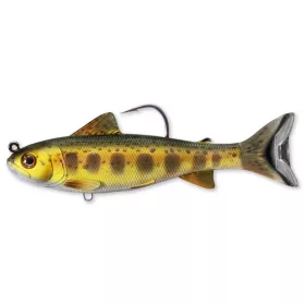   Livetarget Trout Parr Swimbait Gold Olive 10,9cm 21gr Esche Artificiali in Gomma