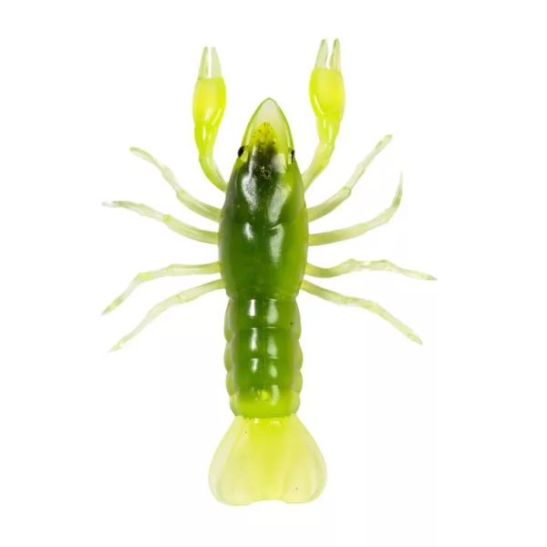 Livetarget Gambero Non Armato Chartreuse-Verde 7,1cm Affondante Gambero in Plastica 6 pz