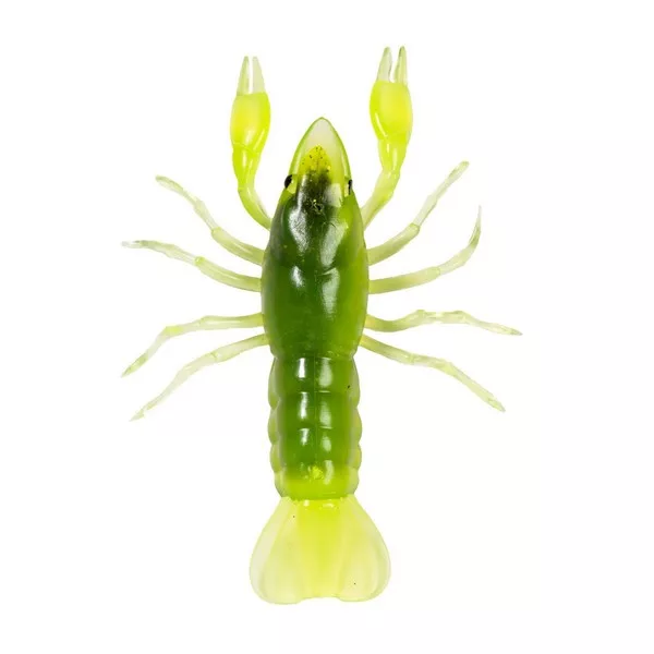 Livetarger Gambero Non-Armato Chartreuse-Verde 9,7cm Affondante Gambero di Plastica 4pz