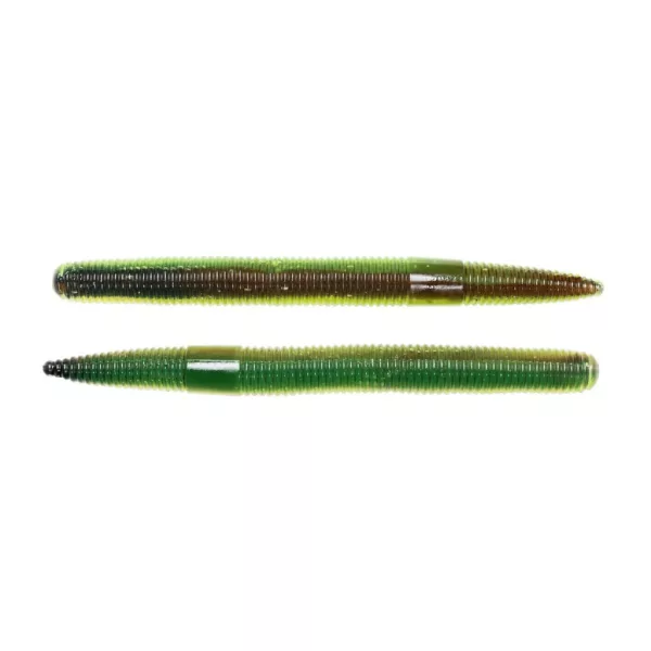 Livetarget Stick Worm Marrone-Chartreuse 7,6cm Profilo Verme 10pz
