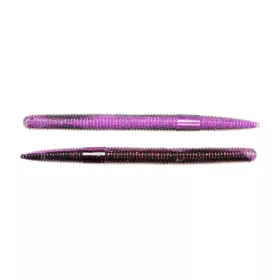 Livetarget Stick Worm Viola-Nero 7,6cm Profilo Verme 10pz