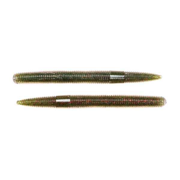 Livetarget Stick Worm Verde-Rosso 10,2cm Profilo di verme 8 pz