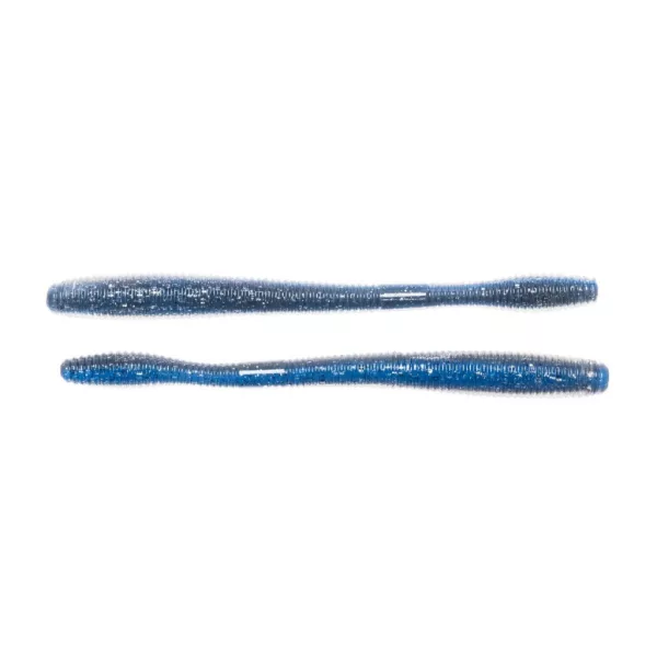 Livetarget Verme a coda dritta Argento-Blu 11,4cm Imitazione verme 10 pezzi