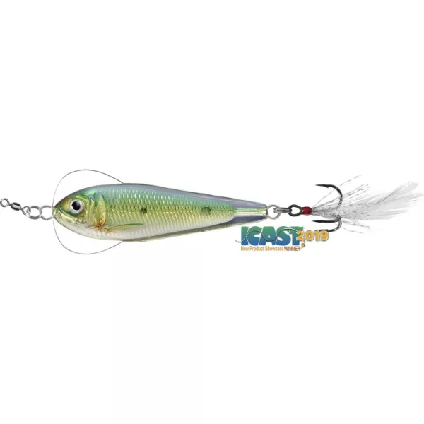 Livetarget Flutter Shad Cucchiaino da Jigging Oro-Verde 6cm 21gr Cucchiaino Ondulante