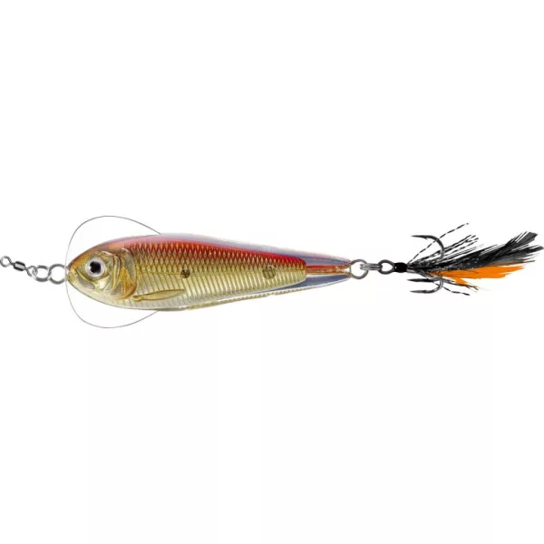 Livetarget Flutter Shad Cucchiaino da Jigging Oro-Rosso 6cm 21gr Cucchiaino Ondulante