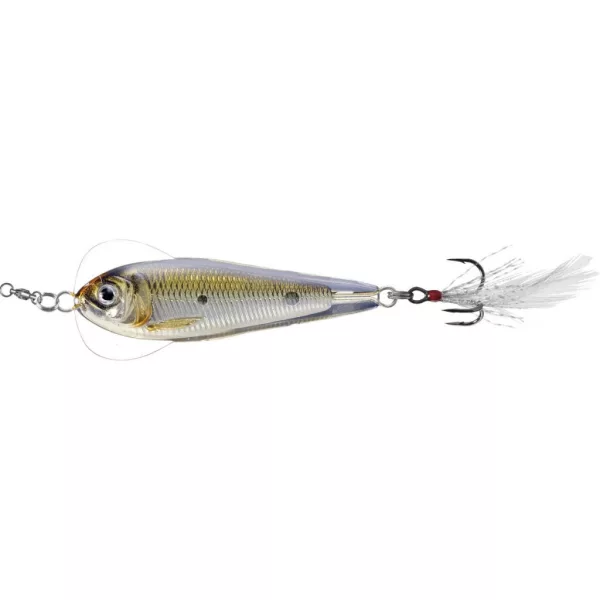 Livetarget Flutter Shad Jigging Spoon Argento-Bronzo 7cm 28gr Cucchiaino Ondulante