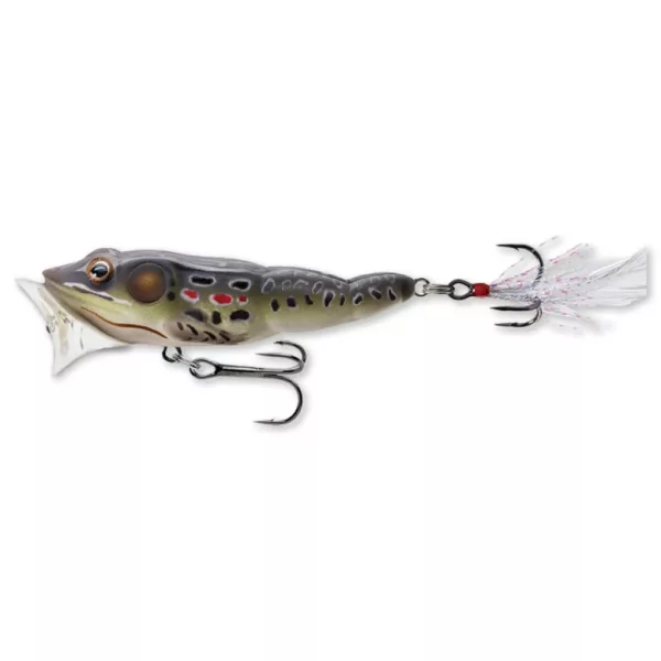 Livetarget Popper a rana Marrone-Nero 7,5cm 14gr Imitazione rana