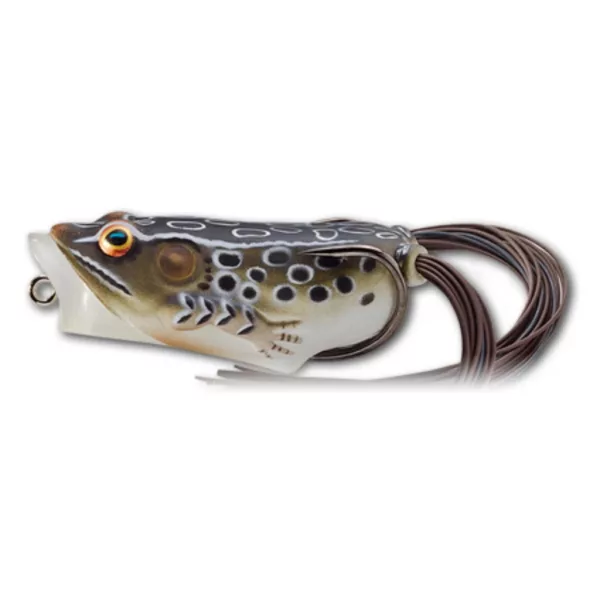 Livetarget Frog Popper Marrone-Nero 6,5cm 14gr Floating Imitazione di rana