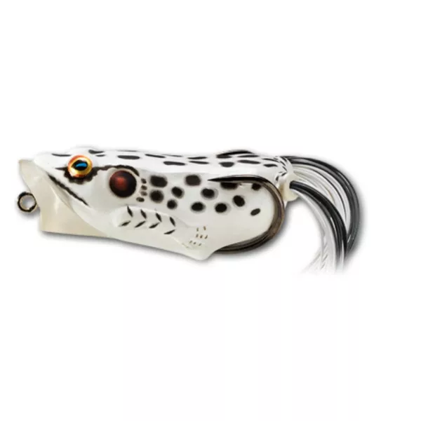 Livetarget Frog Popper Albino-Bianco 6,5cm 14gr Galleggiante Imitazione Rana