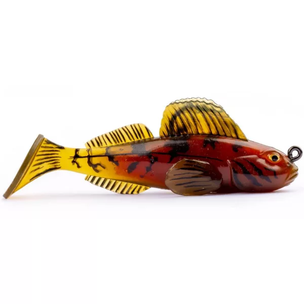 LiveTarget Goby Paddletail Rigged Green-Red 8,4cm 12gr Süllyedő Gumihal