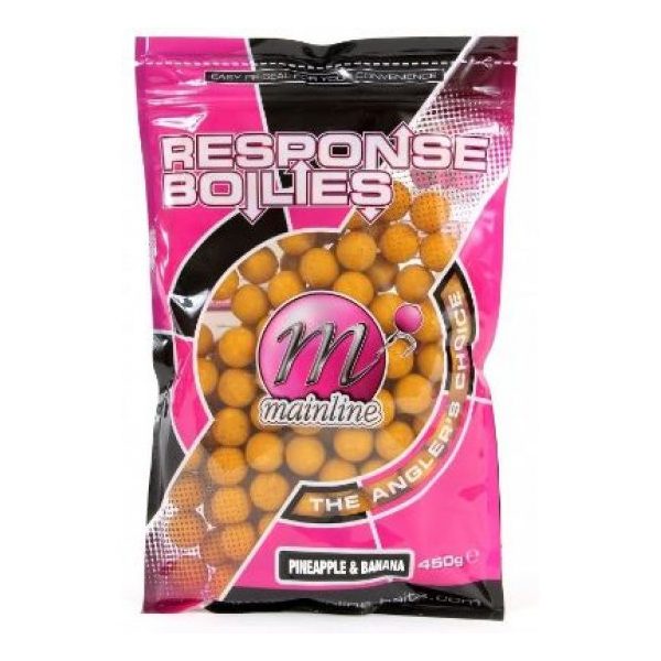 Mainline Shelf Life Boilies Pineapple&Banana 15 mm 450 g.r - boilie da esca