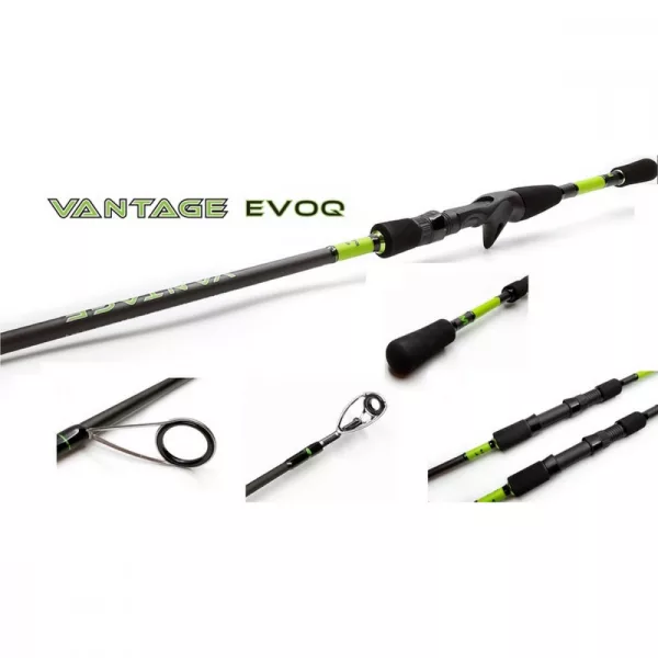 Mustad Vantage Evoq Baitcaster M 2 pezzi 2,07m 10-35gr Canna da Spinning