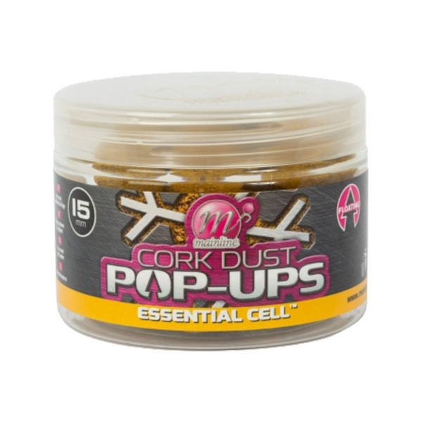 Mainline Cork Dust Pop Ups Essential Cell 15mm - boilie pop up