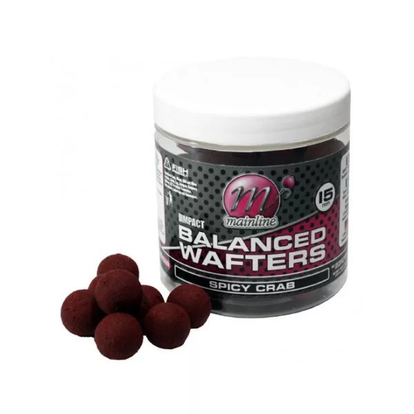 Mainline High Impact Balanced Wafter Spicy Crab - 15mm - boilies wafters