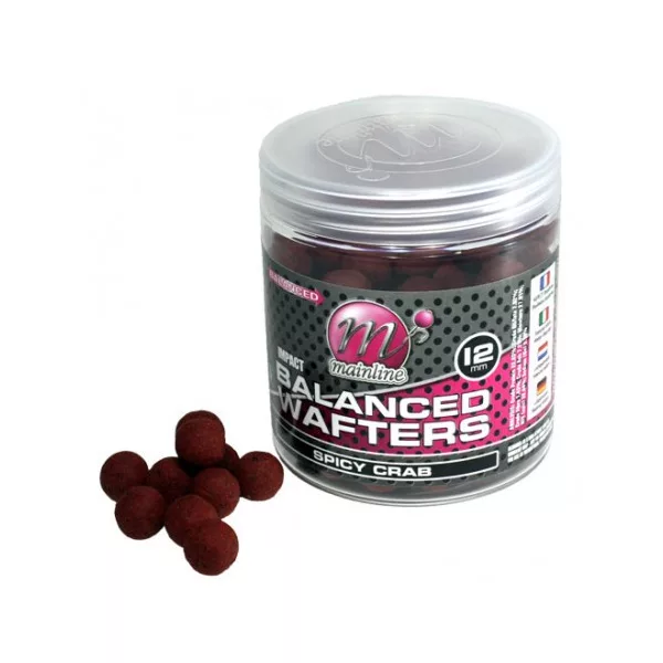 Mainline High Imp. Balanced Wafters Spicy Crab - 12mm - boilies wafters