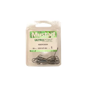 Mustad Aberdeen BN 4 Amo Con Occhiello e Ardiglione 12pz