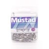 Mustad O'Shaughnessy Stainless Steel 7/0 Amo con occhiello, con ardiglione 3pz