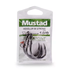   Mustad Live Bait 5 Ex Strong 9/0 Ami ad occhiello, con ardiglione 3pz