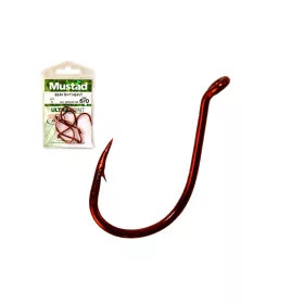 Mustad Beak Big Red 4 Ami ad anello, con ardiglione 12pz