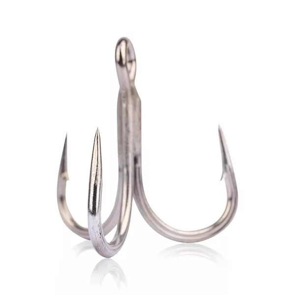 Mustad Un Inline Treble 5X Strong Titan Steel 2/0 Ancorette 4pz