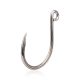 Mustad Kaiju In-Line Titan Steel 3/0 Amo singolo con occhiello e ardiglione per pesci predatori 10pz