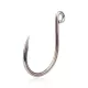 Mustad Kaiju In-Line Titan Steel 8/0 Amo singolo con occhiello e ardiglione per pesci predatori 10pz