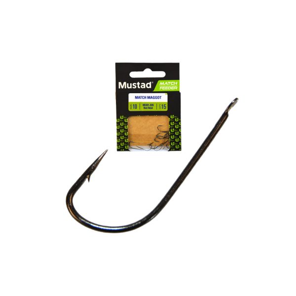 Mustad Ultra NP Match Maggot 18 Lapkás, Szakállas Horog 15db