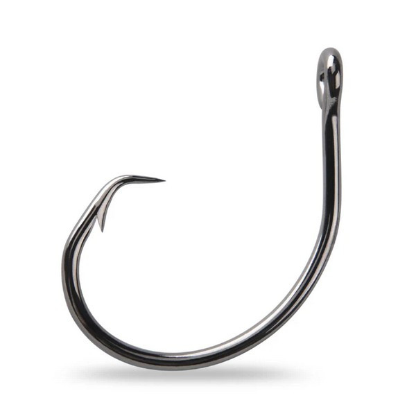 Mustad Demon Wide Gap Circle Hook 10/0 Amo con occhiello e ardiglione 3pz