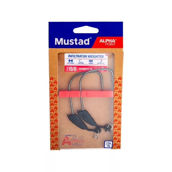 Mustad Infiltrator Weighted 3/0 3gr Amo Offset Appesantito 3pz
