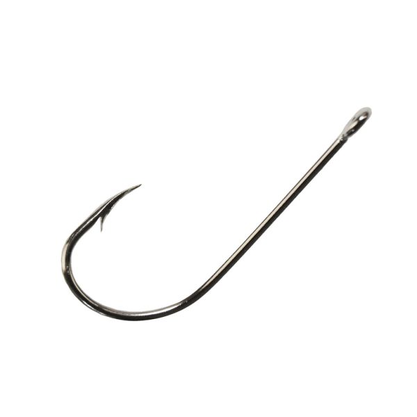 Mustad Long Shank Beak Nickel 4/0 Amo con occhiello e ardiglione 25pz