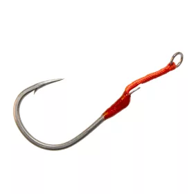   Mustad Hoodlum Speed Single 8/0 Amo con paletta e ardiglione con montatura Assist 2pz