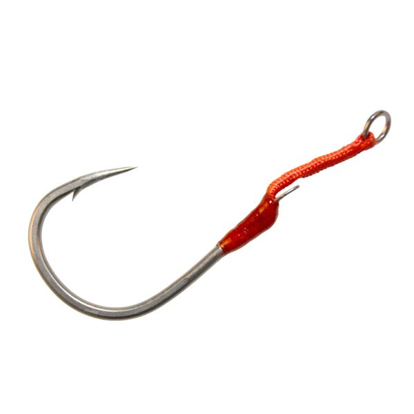Mustad Hoodlum Speed Single 10/0 Amo con paletta e ardiglione con montatura Assist 2pz