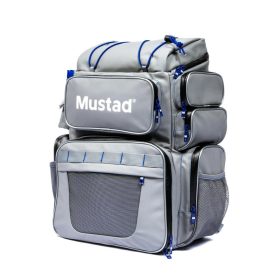   Mustad Game Time Back Pack Tackle Multi Grigio-Blu Zaino Impermeabile